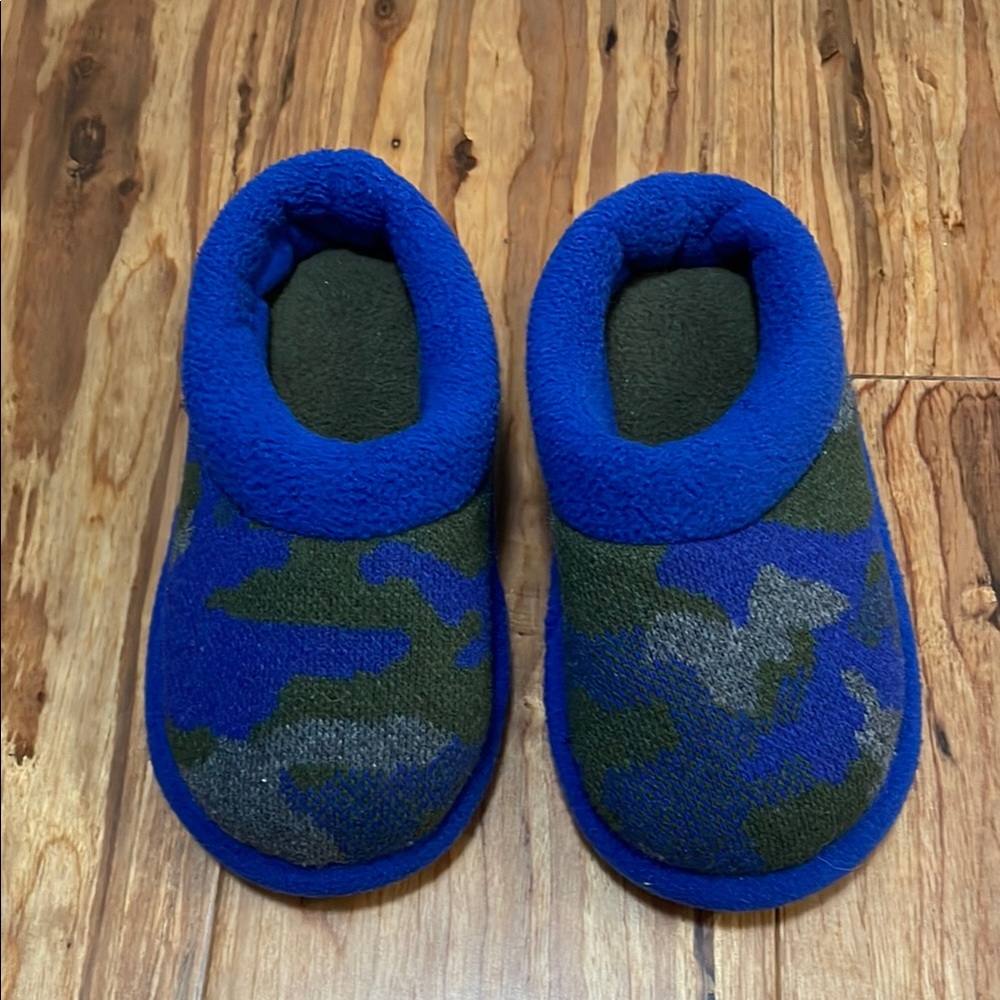 Dearfoams Blue Camouflage Slippers